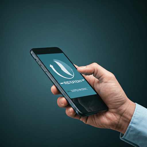 Smartphone displaying a minimalist pickup request interface